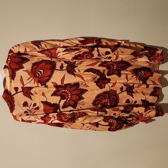 ❤️ ANTHROPOLOGIE OMIKA HANDMADE BUTTON DOWN FLORAL TUNIC TOP / SHIRT, XS - Picture 9 of 9